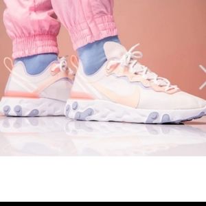 Rare Nike react Element 55 Washed Coral Pink